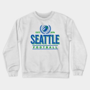 Retro Seattle Football Vintage Crest Crewneck Sweatshirt